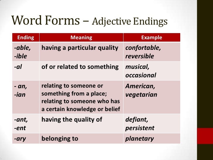ending meaning tdc 1 word forms ending meaning tdc 1 word forms