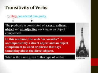 TDC 1 - Transitivity of Verbs | PPT