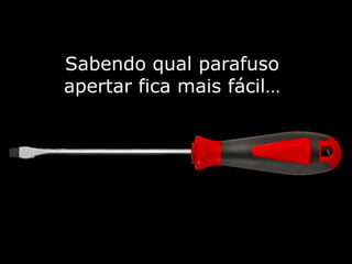 Sabendoqualparafusoapertarficamaisfácil…