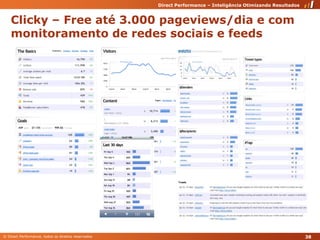 38Clicky – Free até 3.000 pageviews/dia e com monitoramento de redessociais e feeds