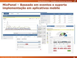 MixPanel – Baseadoemeventos e suportaimplementaçãoemaplicativos mobile50