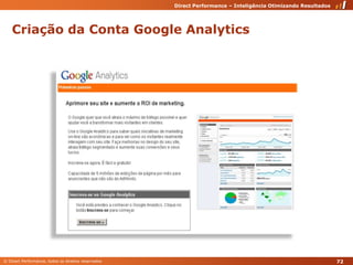 Criação da Conta Google Analytics72