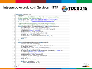 Integrando Android com Serviços: HTTP




                                        Globalcode – Open4education
 