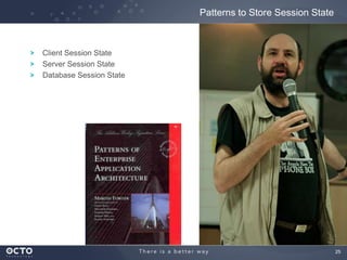 25
Client Session State
Server Session State
Database Session State
Patterns to Store Session State
 