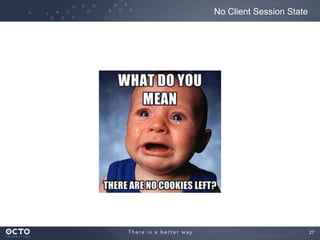 27
No Client Session State
 