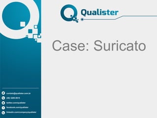 Case: Suricato
contato@qualister.com.br
(48) 3285-5615
twitter.com/qualister
facebook.com/qualister
linkedin.com/company/qualister
 