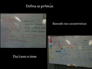 Defina as prAticas 
Do/com o time 
Baseado nas 
caracteristicas 
 