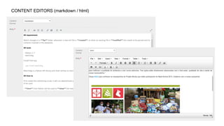 CONTENT EDITORS (markdown / html)
 