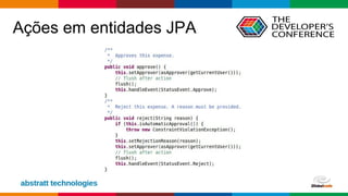 Globalcode – Open4education
Ações em entidades JPA
 