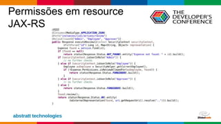 Globalcode – Open4education
Permissões em resource
JAX-RS
 
