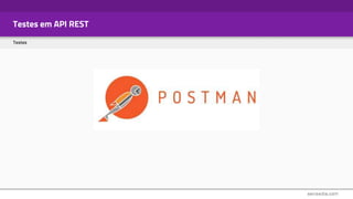 Testes em API REST
Testes
 