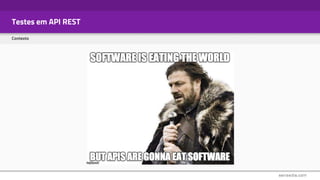 Testes em API REST
Contexto
 