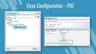 Qsys Configuration - PIO
 