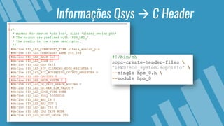 Informações Qsys  C Header
 