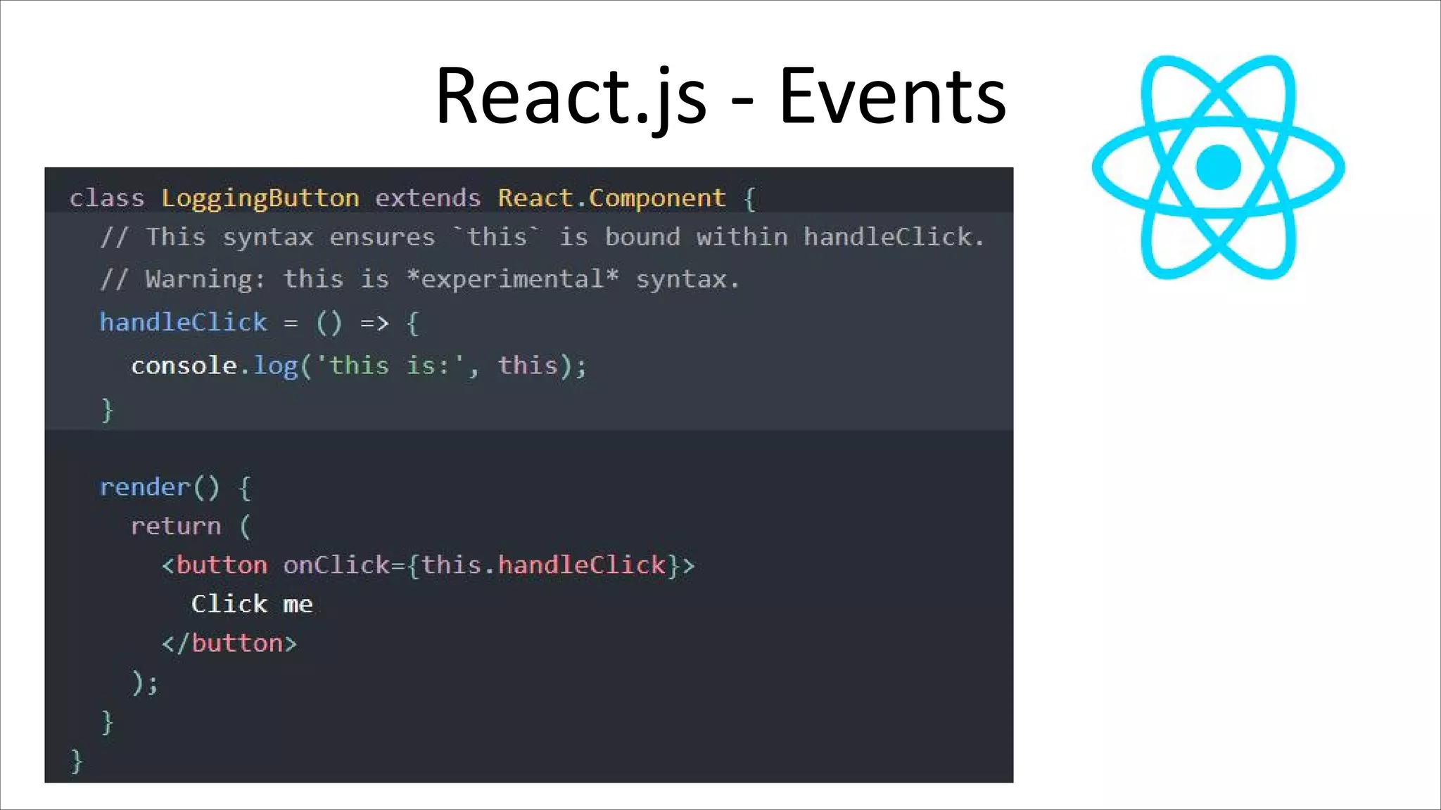 React.js - Events
 