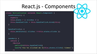 React.js - Components
 