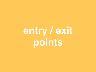 entry / exit
points
 