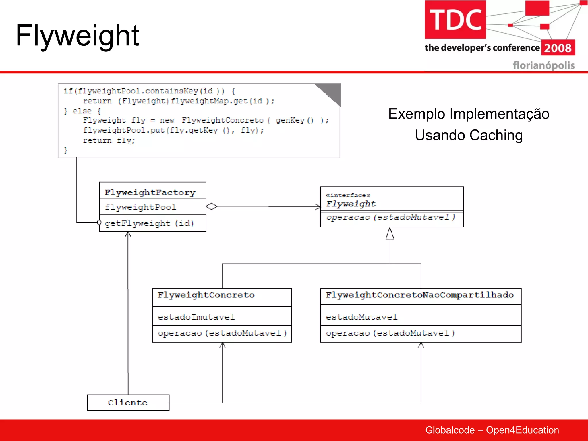 Flyweight Exemplo Implementação Usando Caching 