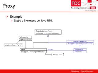 Proxy Exemplo Stubs e Skeletons do Java RMI. 