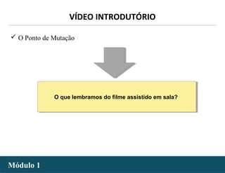 - 3 -
 O Ponto de Mutação
O que lembramos do filme assistido em sala?O que lembramos do filme assistido em sala?
VÍDEO INTRODUTÓRIO
Módulo 1Módulo 1
 