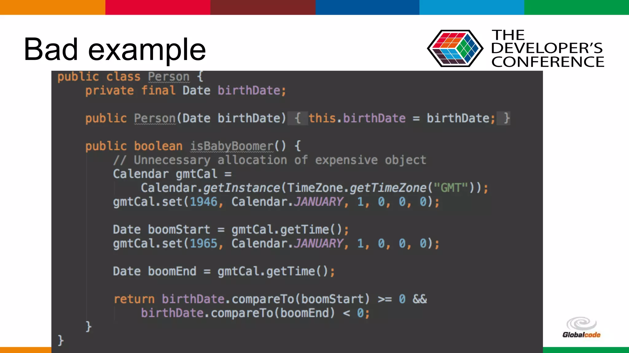Globalcode – Open4education
Bad example
 