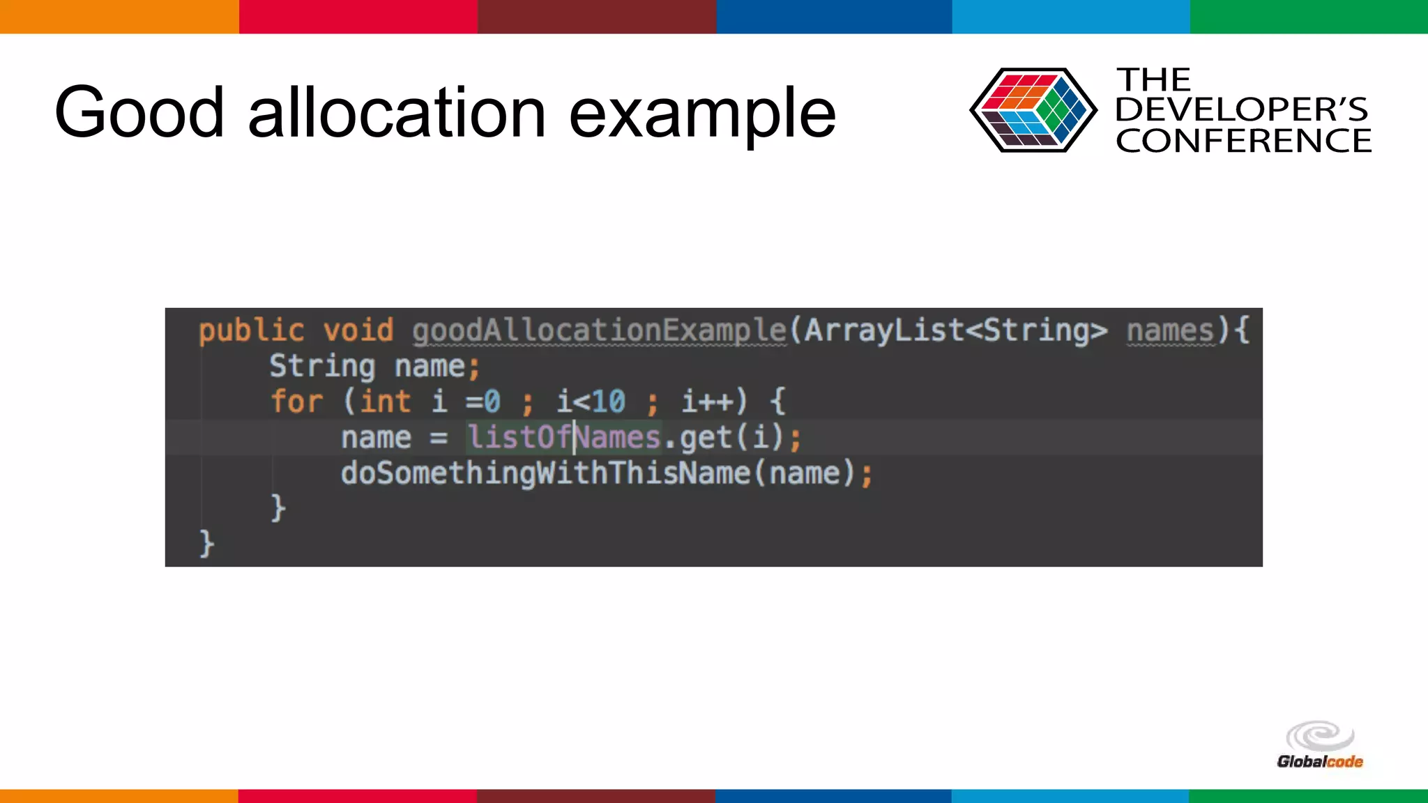Globalcode – Open4education
Good allocation example
 
