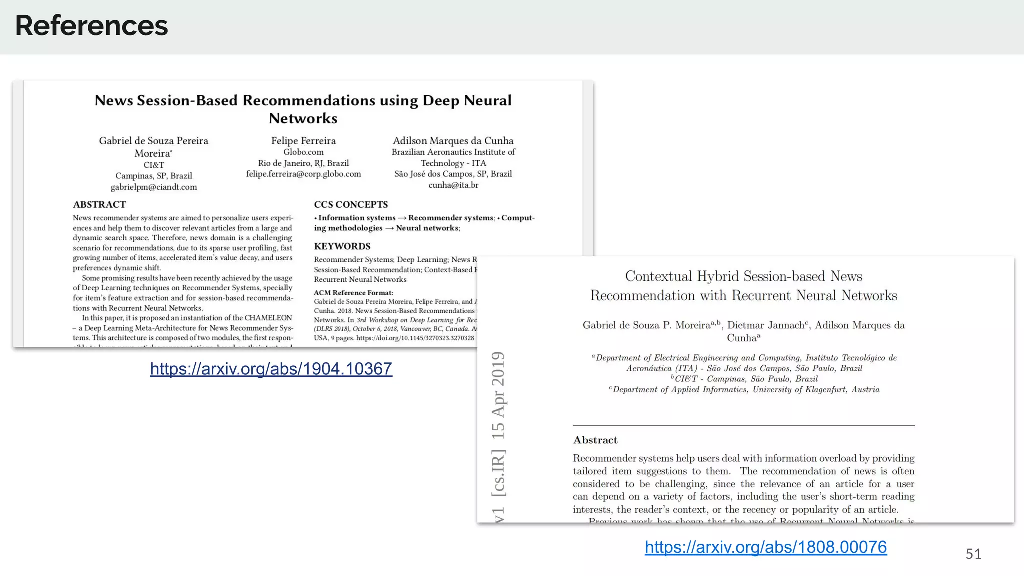 51
https://arxiv.org/abs/1904.10367
https://arxiv.org/abs/1808.00076
References
 