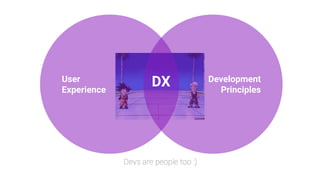 User
Experience
Development
Principles
DX
 