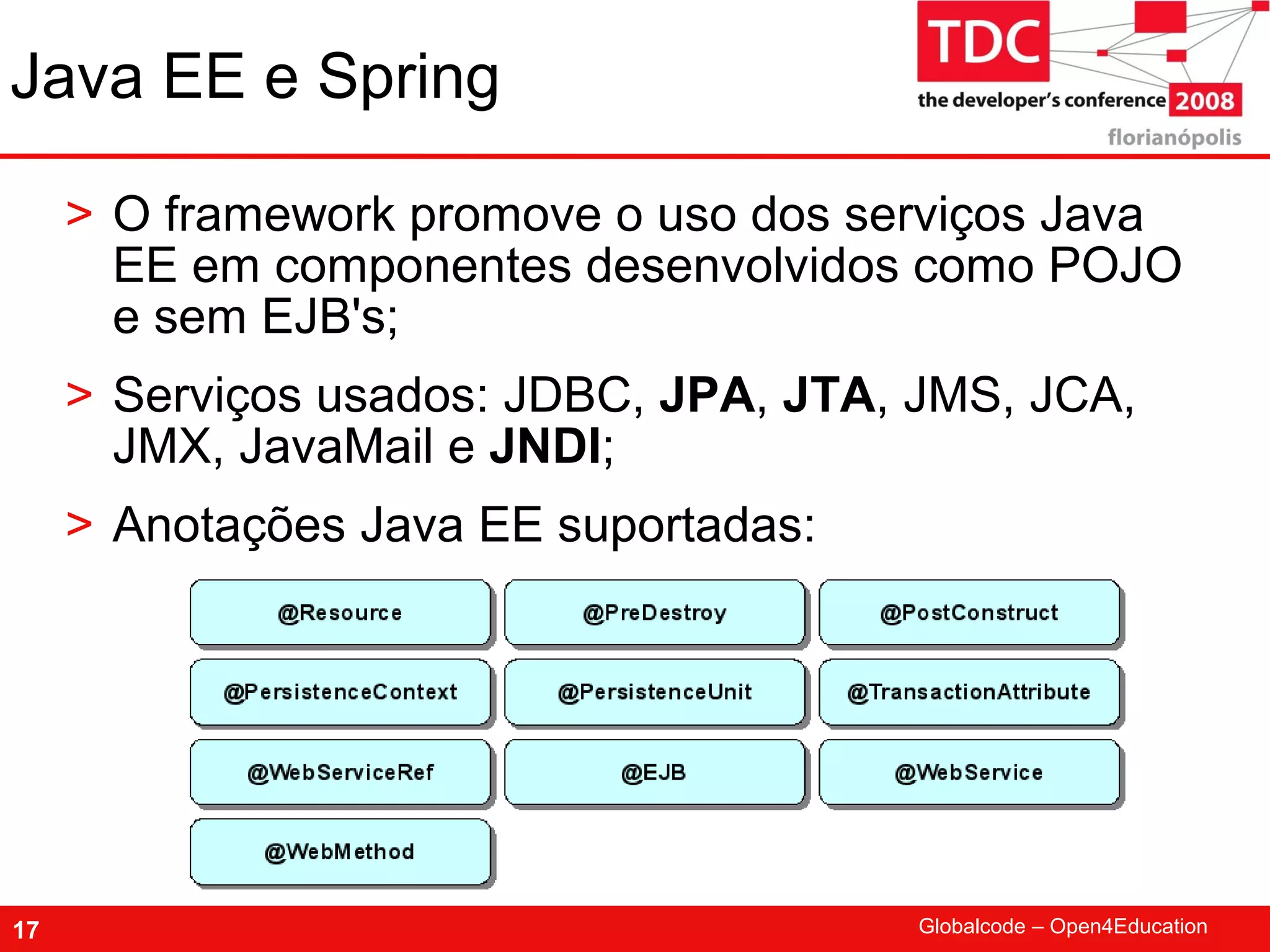 TDC 2008 Spring Framework