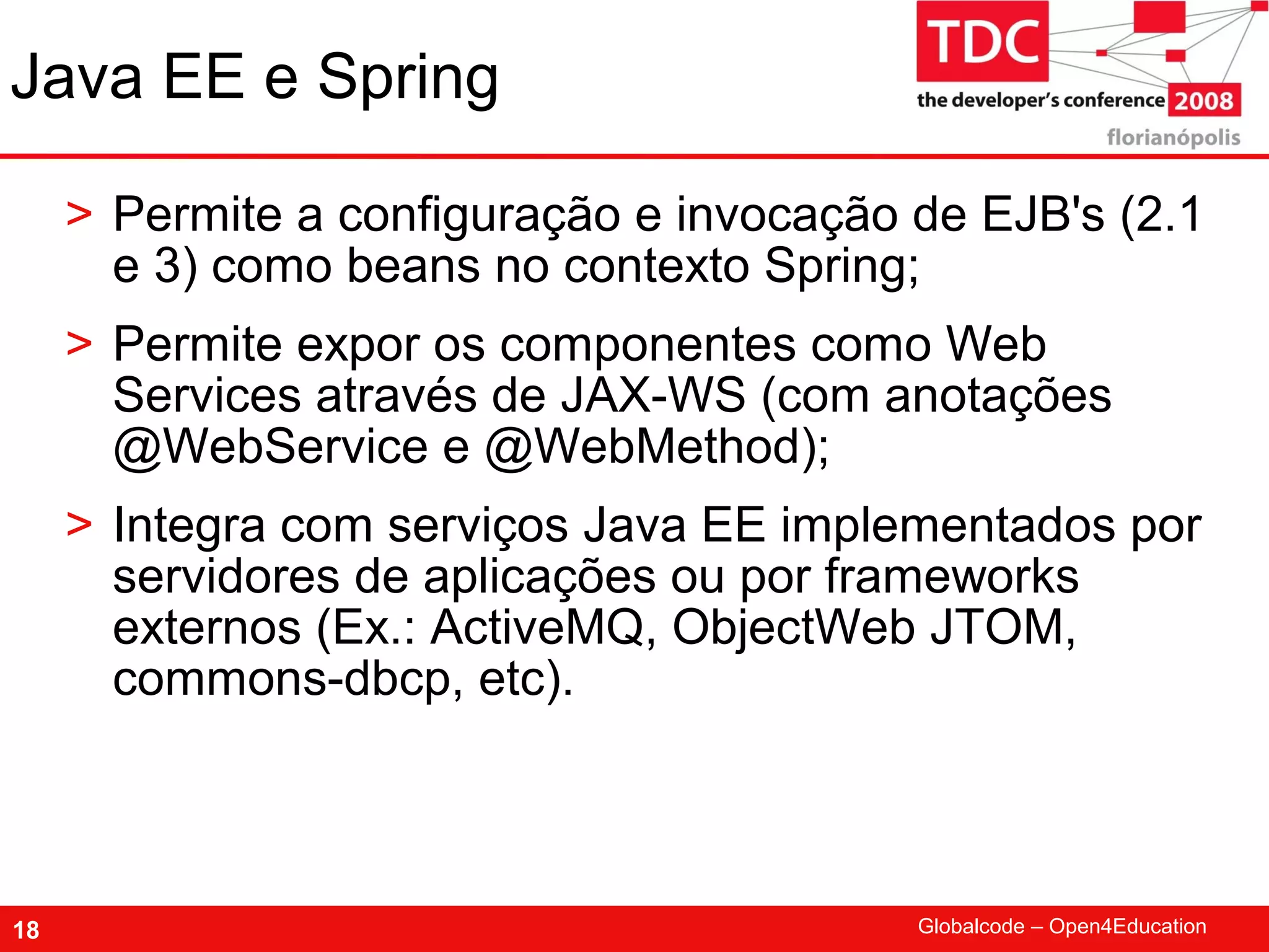 TDC 2008 Spring Framework