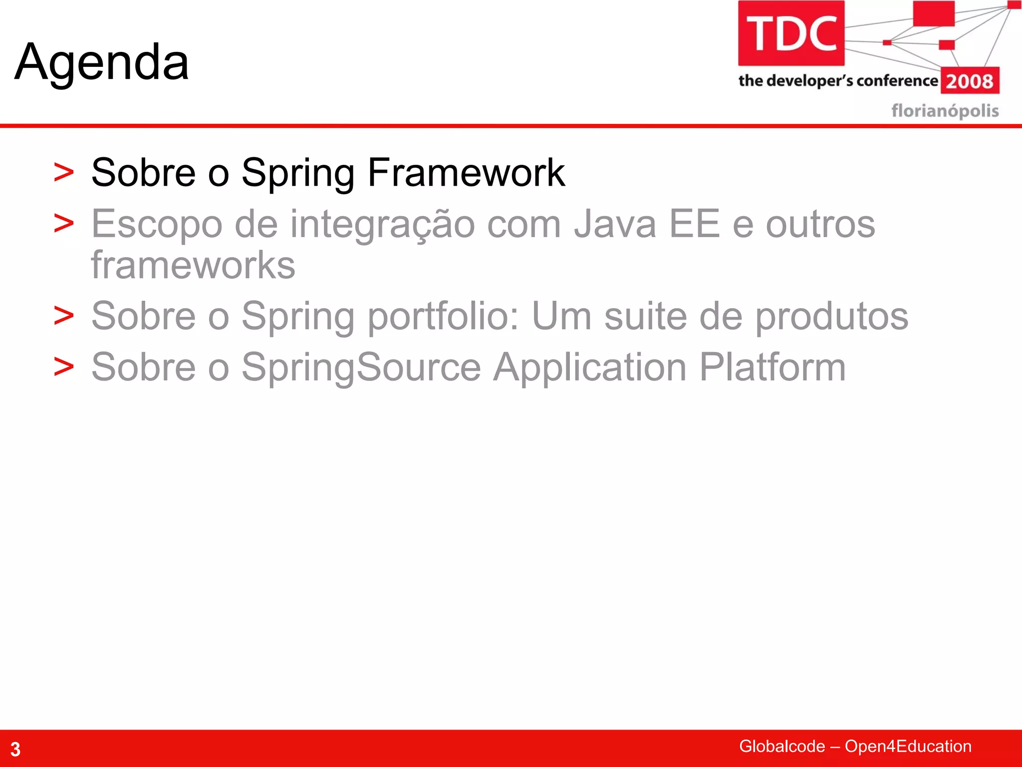 TDC 2008 Spring Framework