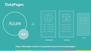 DataPages
https://developer.xamarin.com/guides/xamarin-forms/datapages/
 
