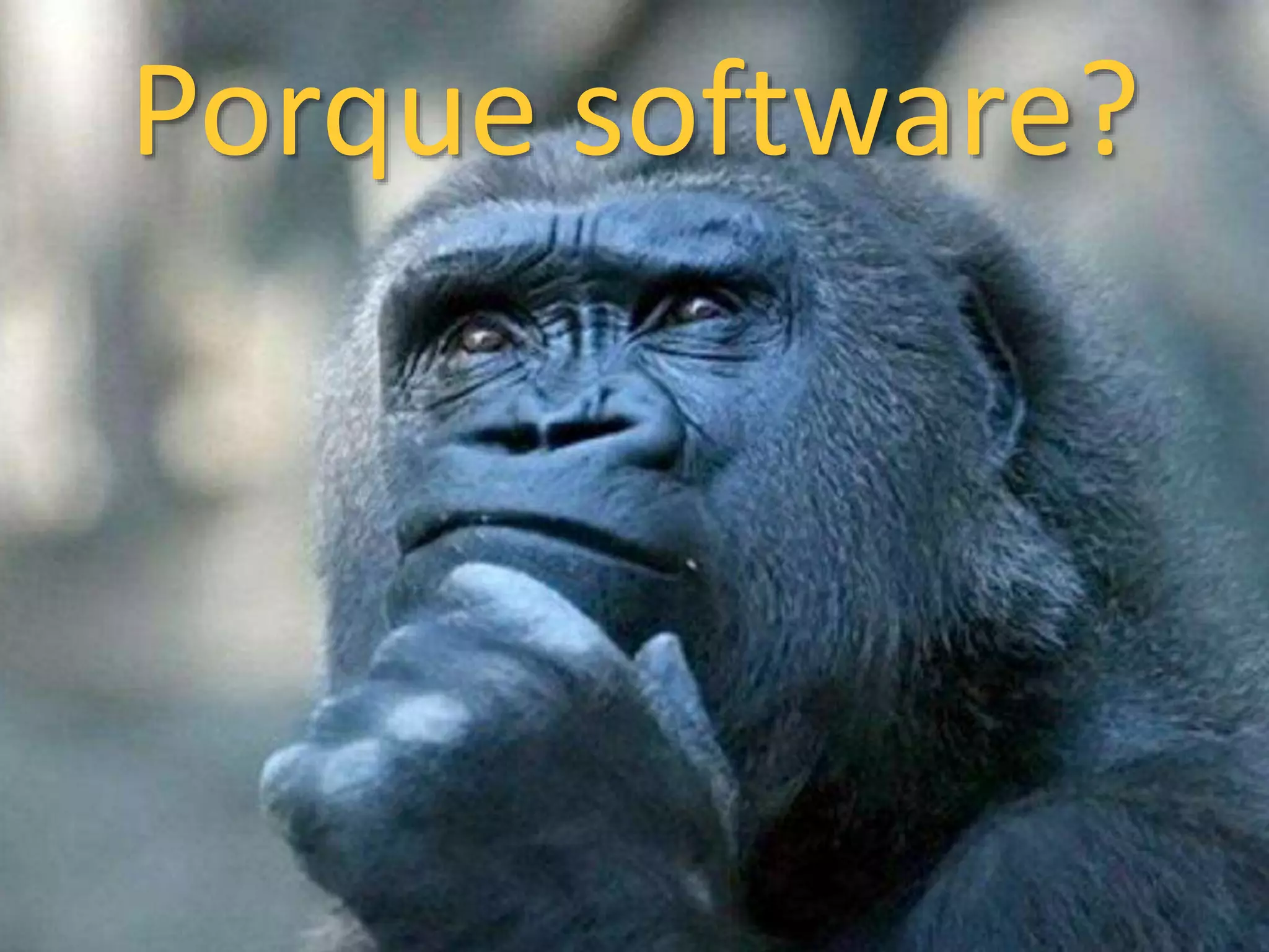 Porque software? 
 