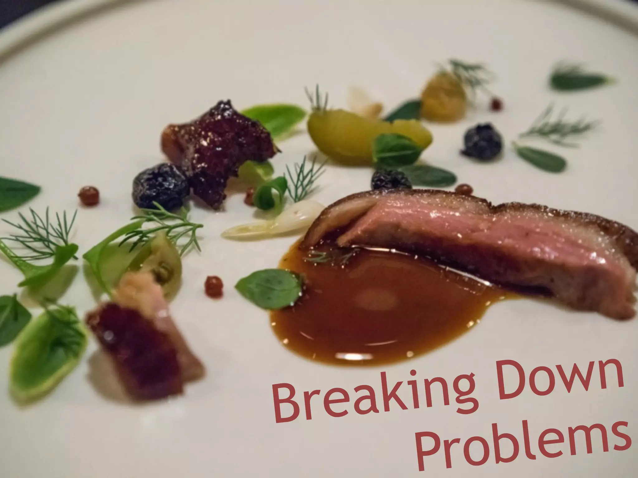 Breaking Down 
Pr o b l e m s 
 