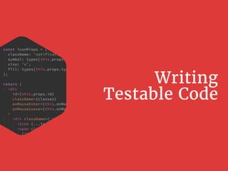 Writing
Testable Code
 