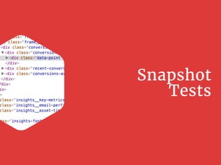 Snapshot
Tests
 