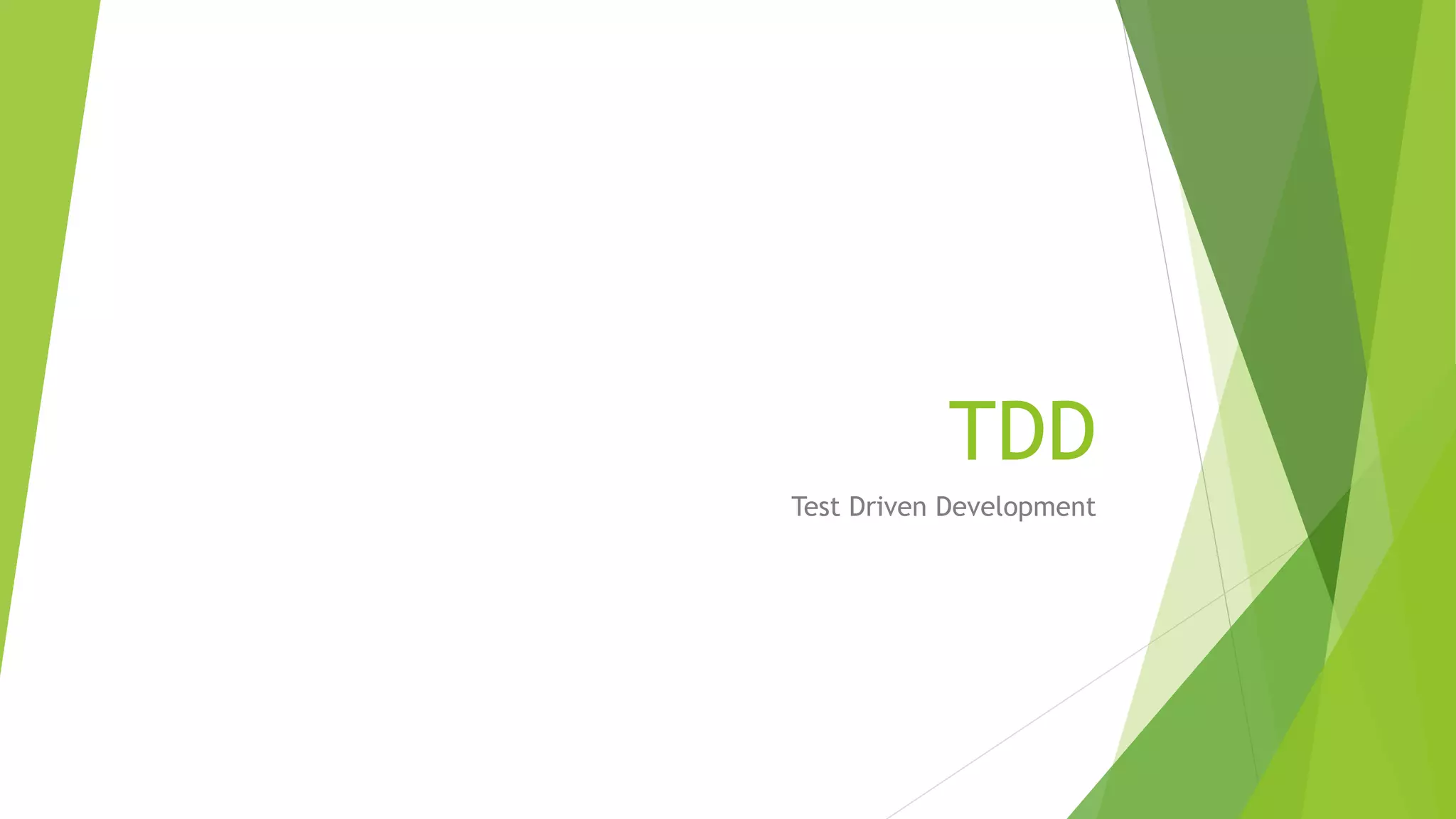 TDD Test Driven Development 