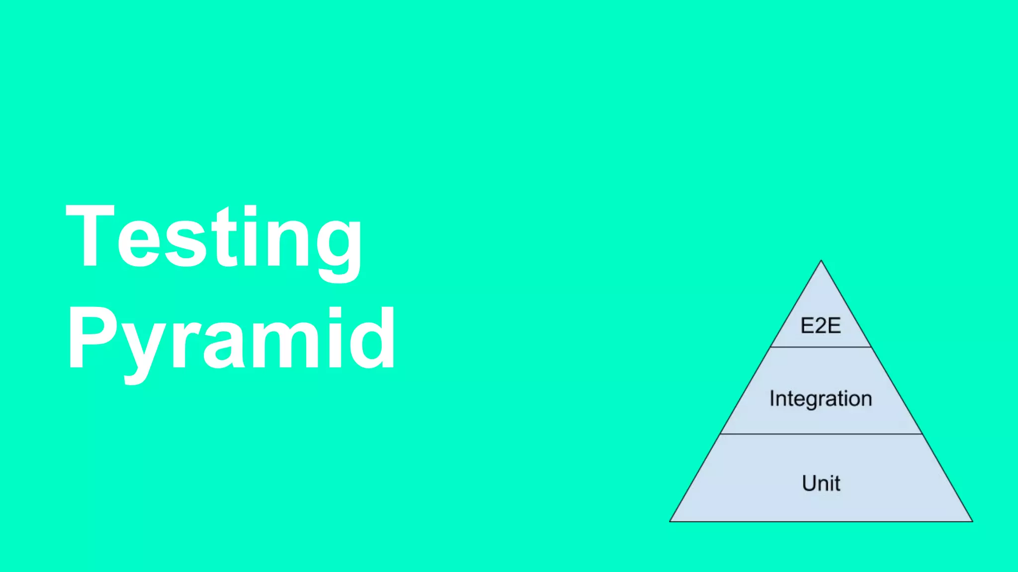 Testing
Pyramid
 