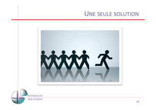 UNE SEULE SOLUTION




                 13
 