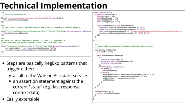 Behaviour-Driven Development for Conversational Applications | PPT