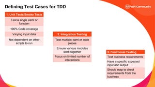 Introduction to UiPath Testing and learning how to build Test Cases | PDF
