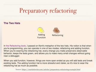 Preparatory refactoring
Source: https://martinfowler.com/articles/preparatory-refactoring-example.html
 