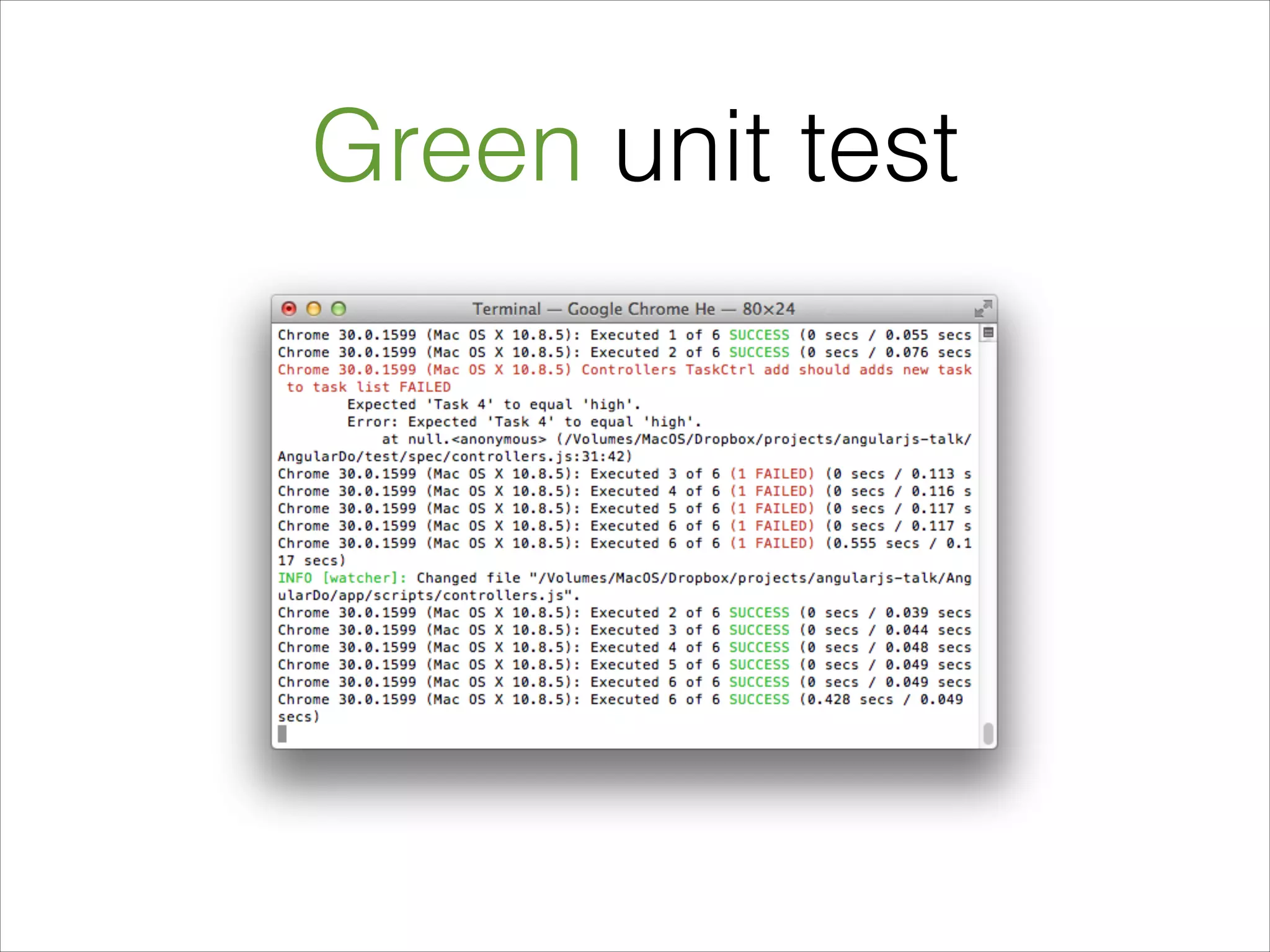 Green unit test
 