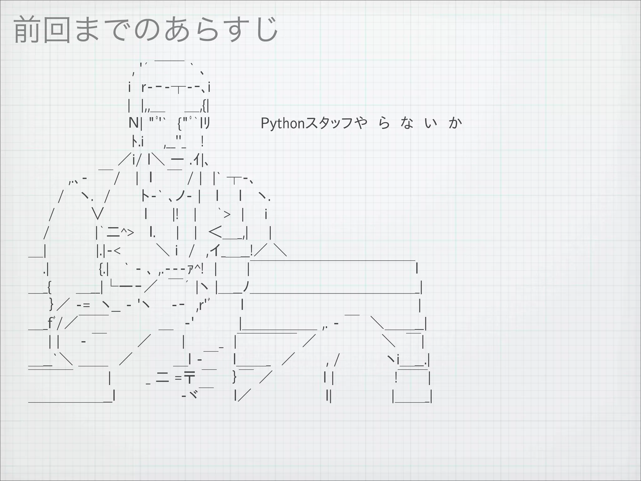 　　 　 　　　　　　 , '´ ￣￣ ` ､
         　　　　　　　　　　i　r-ｰ-┬-‐､i
         　 　 　　　　　　　|　|,,＿ 　 ＿,{|
         　　　　　　　　　　Ｎ| "ﾟ'`　{"ﾟ｀lﾘ　　　　　Pythonスタッフや　ら　な　い　か
         　　　　 　 　 　 　 ﾄ.i 　 ,__''_　 !
         　　　　 　 　　　／i/ l＼ ー .ｲ|､
         　　　　,.､-　￣/ 　|　ｌ　 ￣ / |　|` ┬-､
         　 　 /　 ヽ.　/ 　 　ト-` ､ノ- |　 l　　l　 ヽ.
         　　/　　　 ∨ 　 　　l 　　|!　 | 　 ｀>　|　　i
         　 /　　　　 |｀二^>　 ｌ.　　|　 |　＜＿_,|　　|
         ＿|　 　　　 |.|-<　　　 ＼ i　/　,イ_＿__!／ ＼
         　 .|　　　　　{.|　 ` - ､ ,.---ｧ^!　| 　　 |￣￣￣￣￣￣￣￣￣￣￣l
         ＿_{ 　　＿__|└―ｰ／　￣´ |ヽ |＿__ﾉ＿＿＿＿＿＿＿＿＿＿＿_|
         　　｝／ -=　ヽ__ - 'ヽ 　 -‐　,r'ﾞ　　　l　　　　　　　　　　　　　　　　　 |
         ＿_fﾞ/／￣￣　　　　　＿　-'　　　　 |＿＿＿＿＿ ,. - ￣　＼＿＿__|
         　　| |　　- ￣　　　／　　　| 　 　 _　|￣￣￣￣ ／　　　　　　 ＼　￣|
         ＿__`＼ ＿＿　／　　　　＿l -￣　 l＿＿_　／　　　, /　　　 　ヽi＿__.|
         ￣￣￣　　　 |　　　 _ 二 =〒 ￣　 ｝￣ ／　　　　　l |　　　　　　!￣￣|
         ＿＿＿＿＿__l　　　　　　 -ヾ￣　　l／　　 　 　　 　l|　　 　　　 |＿＿_|




11   9   26
 