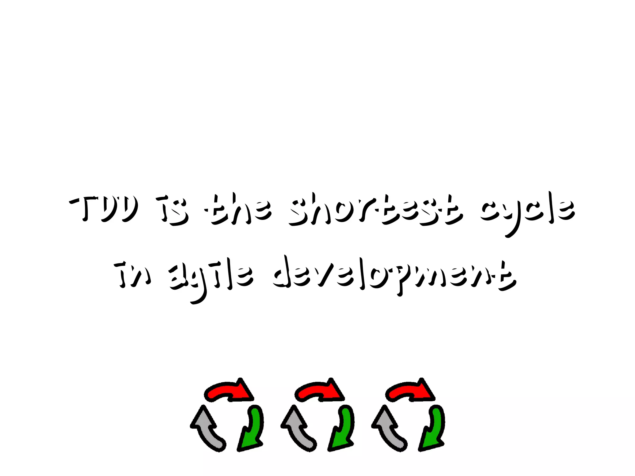 TDD is the shortest cycleTDD is the shortest cycle
in agile developmentin agile development
 