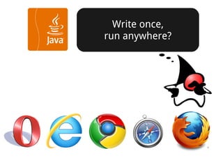 Write once,
run anywhere?
 