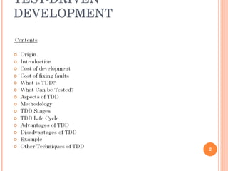 Test Driven Development | PPT