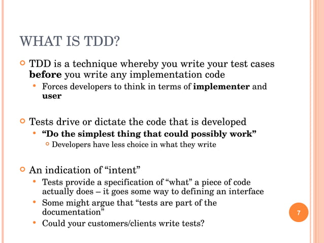 Test Driven Development | PPT