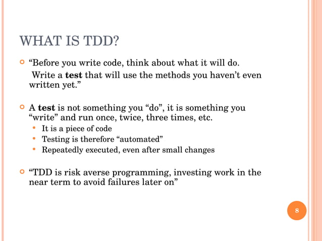 Test Driven Development | PPT