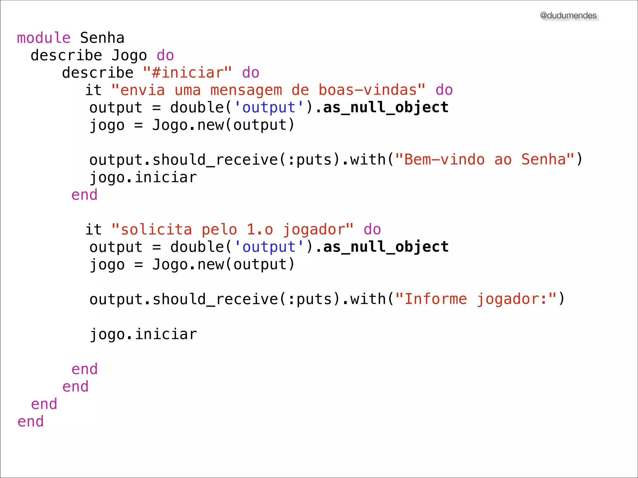 @dudumendes

Adicionando algo
O jogo será jogado no terminal
O jogo enviará mensagens para uma saída [output]
boas-vindas
retornos sobre as tentativas de adivinhar a senha

 